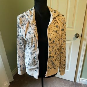 Moschino safety pin hoodie.